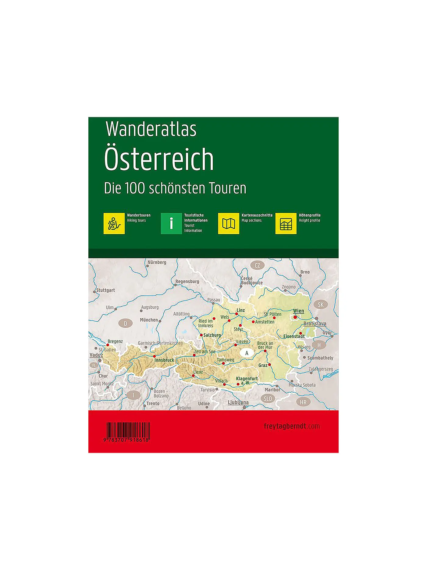 FREYTAG & BERNDT | Wanderkarte Wanderatlas Österreich, Jubiläumsausgabe 2020 | 